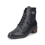 Rieker Damen Schnürstiefeletten Y0500, Frauen Stiefeletten,halbstiefel,Kurzstiefel,uebergangsschuhe,uebergangsstiefel,schwarz (00),43 EU / 9 UK