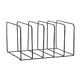 AWHAO Ordnungsmappe, Schreibtisch-Datei-Organizer, Zeitschriftenhalter, 5 Schlitze, Ständer für, Schwarz