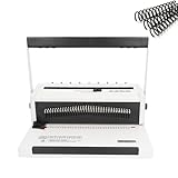 Manuelle Drahtkamm-Spiralbindemaschine, Drahtbindegerät, einfach zu bedienen, geeignet für Büro, Schule, Druckerei und den Einsatz zu Hause zum Binden von Texten, Bildern und Büchern.(Square hole)