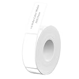 vicihoho 180pcs Thermo Etiketten Selbstklebend, 15 x 30mm Etikettenhersteller-Band, Angepasstes Etikettendruckpapier für Bluetooth Tag Drucker, Wasserfeste Etikettenband für Zuhause Büro Schule (Weiß)