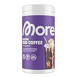 MORE Protein Iced Coffee, Café Frappé Style, 500 g, Eiskaffee mit wertvollen Proteinen, wenig Zucker und Fett, geprüfte Qualität - made in Germany