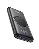 Charmast Wireless Powerbank, 22,5W Power Bank 20000mAh Induktives Laden Kabellose Ladegerät, USB C In&Out Externe Handyakkus mit LED Display Kompatibel mit iPhone 16 15 14 13 12 Pro max Samsung Huawei