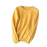 Kaschmirwolle Strickpullover Damen Pullover Rundhals Basic...