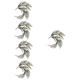 FRCOLOR 5 Stück Federbrosche Bekleidungsnadel Frauen Brosche Accessoires für Mädchen Pin für Kostüm Kleidung Brosche Bankettschmuckzubehör Frauen Reversnadel Sicherheitsbroschen Pin Metall