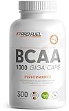 BCAA 1000 Giga Caps - hochdosiert mit 8000mg BCAA - 300x...