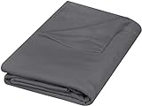 Utopia Bedding - Bettlaken ohne Gummizug - Bettlaken 167 x 243cm - Bettlaken 90x190 - Flaches Laken weich gebürstete Polyester-Mikrofaser - Grau