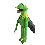 Akls Frosch-Handpuppe aus Plüsch, beruhigende Handpuppe, Plüsch-Spielzeug, Sesam, Kermit der Frosch, Plüschtier, Plüsch-Handpuppe, Lernspielzeug für Kinder, 16 cm, Grün