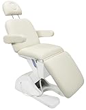 CLP Kosmetikliege elektrisch Penta, höhenverstellbar mit 4 Motoren, Armlehne & Gesichtsöffnung, Massage und Tattoo Liege mit 200 kg Tragkraft, Farbe:weiß