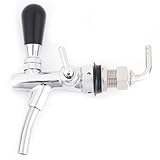 DEWIN Einstellbare Zapfhahn, Bierhahn Beer Keg Hahn Edelstahl G5/8 Adjustable Bier Hahn Entwurf Shank für Hausbar Silber