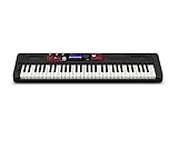 Casio CT-S1000V CASIOTONE Top Keyboard mit Anschlagdynamik, 700 Sounds und 243 Begleitrhythmen, Bluetooth Mid&Audio und Vocal Synthesis, schwarz rot