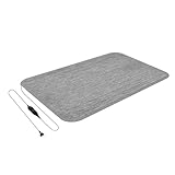 Mi-Heat Beheizbare Teppich-Unterlage 100x140cm - Unter Teppich Heizung Heizteppich Fußmatte Wärmeteppich bis 30°C - 3 Heizstufen und Timer