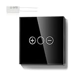 LIAONFOY Normaler Touch Dimmschalter Unterputz Berühren Lichtschalter Glas Touch Screen Schalter LED Dimmer Lichtschalter 110-240V 86mm Schwarz Keine Neutrale Linie Erforderlich