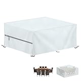 LAMUNI Abdeckplane Gartenmöbel 200x140x90cm Abdeckung für Gartentisch Schutzhülle Gartenmöbel wasserdichte 420D Oxford Gewebe Lounge Abdeckung für Gartenmöbel Anti-UV Abdeckhaube für Gartentisch