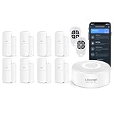 AGSHOME Alarmanlage 11 Stück, WLAN Smart Alarm System mit fürs Home Security, Echtzeit App Push, Beliebig Erweiterbar- funktioniert mit Alexa, für Tür Fenster, Wohnmobil, Wohnung,Garage…