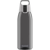 Sigg - Tritan Trinkflasche - Total Color ONE Antracite - Für Kohlensäurehaltige Getränke Geeignet - Spülmaschinenfest - Auslaufsicher - Leicht - BPA-frei - Grau - 1L