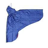 Healeved Reflektierender Fahrradponcho für Damen und Herren Transparenter Regenmantel mit Langen Ärmeln und Großem Hutrand Blau Winddicht für Radfahren und Outdoor Aktivitäten an