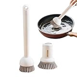 Spülbürste mit langem Griff, verstellbare Reinigungsbürste, 2er-Set, für Küchenspüle, Geschirr, Töpfe, Pfannen