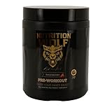 Nutrition Wolf Pre-Workout Stimulant Pulver, Energie & Fokus Booster für Kraftsport & Ausdauer, 300g Himbeere