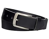 V Vascavi Vascavi er Ledergürtel aus Rindleder, 4 cm breit und ca. 3-4mm stark, kürzbar, echt Leder, Made in Germany, 135 cm Gesamtlänge 150 cm, Schwarz