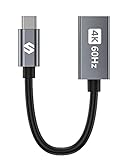 Silkland USB C auf HDMI Adapter 4K@@60Hz, Kleinster (Thunderbolt 4/3 Kompatibel) für iPhone 15/Pro/Pro Max/Plus, MacBook Pro/Air, iMac, iPad Pro/Air, Galaxy S8-S23, Pixelbook, XPS