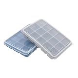 ERINGOGO 2 Stück Fächer Silikon Eiswürfelform mit Deckel Wiederverwendbare Eiswürfelbehälter für Kühlschrank Bpa frei Geeignet für Cocktails Babybrei Saft und Getränke Kühlen