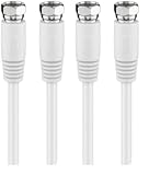 goobay Wentronic SAT-Kabel 2x F - Stecker auf Stecker 2.50m weiß (Packung mit 2)
