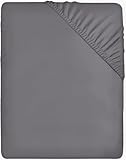 Utopia Bedding - Spannbettlaken 90x200cm - Grau -...