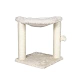 TRIXIE Kratzbaum Baza 50 cm in creme – kleiner & kompakter Katzenbaum mit gemütlicher Liegemulde, komfortabel & stabil – 44541