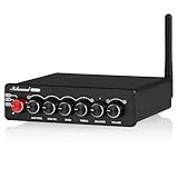 Nobsound NS-14G 2.1 Verstärker, Audio Amplifier, Bluetooth 5.0 HiFi Stereo 200W 2.1-Kanal Subwoofer Leistungsverstärker mit Höhen- und Basskontrolle für Heim- und Autolautsprecher