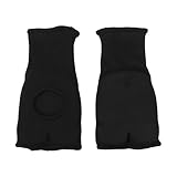 Atmungsaktive Elastische Boxbandagen mit Stoßdämpfender Polsterung, Einheitsgröße, für Karate, Kickboxen, Boxen (Black)