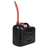 Gecheer Benzinkanister mit Flexiblem Ausgießer 3 STK. Schwarz 20 L