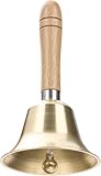 Super Laute Handglocke, Metall Glocken mit Holzgriff, Massivmessing Rufglocke für ältere Menschen zu Hause, Hochzeit, Tiertraining, Büro, Abendessen, Meditation, Musikunterricht und Service