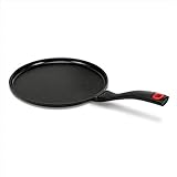 Beka Crepes pfanne induktion, Pancake Pfanne antihaft 28 cm, aus Aluguss, mit hitzeabweisendem Griff aus Kunststoff, schwarz, Energy Kollektion