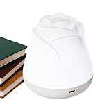 Nachtlicht Rosa – Lampe mit rosa Blume, Tischlampe, kabellos, wiederaufladbar, kleines Nachtlicht, dimmbar, 3 Beleuchtungsmodi, wiederaufladbares Blumen-LED-Nachtlicht, für Valentinstag