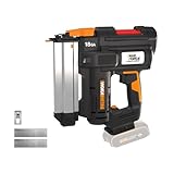 WORX WX842.9 NITRO 20V 18GA Akku-Nagler - 80 Nägel/min Schießen – für 15-50mm Nägel - kabelloser Nagelpistole mit hoher Effizienz - werkzeugfreie Verklemmungsauflösung - ohne Akku & Ladegerät