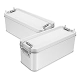 ULTECHNOVO 2 Stück Box Rechteckige Weißblechbox Keksdosen Feiertags Lebensmittelbehälter Keksdose Feiertagskeksdosen Blechdosen Mit Deckel Leere Keksdose Cracker Blech Kekstablett Mit Deckel