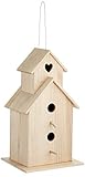 Rayher 6178300 Vogelhaus Saint Tropez, 22 x 19 x 39 cm, Holzfarbe