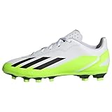 adidas X Crazyfast.4 Flexible Ground Boots Fußballschuhe (Fester Untergrund), FTWR White/core Black/Lucid Lemon, 38 EU