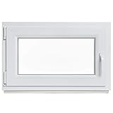 Kellerfenster - Kunststoff - Fenster - weiß - BxH: 50 x 40 cm - DIN links - 2-fach-Verglasung - Lagerware