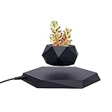 KONGKUNI Schwebender Blumentopf, magnetisch, schwebender Topf, schwimmender Blumentopf für kleine Pflanzen, 360 Grad drehbarer Übertopf, Topfpflanze für Zuhause, Büro und Schreibtisch, schweben