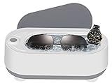LIUWID Ultraschallreiniger 45000Hz Reiniger Ultraschallgerät 300ml Brille Ultrasonic Cleaner Reinigung Ultraschall Ultraschall-Schmuckreiniger für Brillen Uhren Schmuck Ringe Halsketten (Weiß)