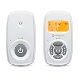 Motorola Nursery Audio-Babyphone, Gegensprechfunktion, hochempfindliches Mikrofon, LCD-Display, DECT-Technologie, Reichweite bis zu 300 Meter, Lautstärkeregelung, Batteriealarm