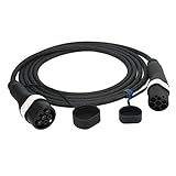 Brilluxa Ladeadapterkabel, Typ 2 auf Typ 2 EV-Anschluss, kompatibel mit Hybridautos, IEC 62196, 16 A, 3,6 kW, einphasiges EV-Ladekabel, 5 m