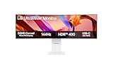 LG UltraWide 49U950A-W Curved Monitor, 49', DQHD (5120x1440), 144Hz, Nano IPS, HDR10, DisplayHDR™400, 1ms MBR, 3800R, G-SYNC, FreeSync Premium, USB-C 90W, HDMI 2.1, Weiß