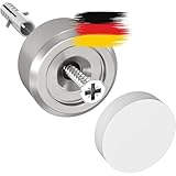 Raumhero® Türstopper Wand Edelstahl (1x) Wandpuffer zum Schrauben - 100% Made in Germany - Türpuffer Wand, Türstopper Wandmontage - Edles Design für Zuhause (zum Bohren, Weiß)