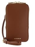 Coccinelle Leder Handytasche Flor Hi-Tech Phone Bag Cognac braun