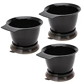 Vynetra 3 x Haarfärbe-Rührschüsseln, 500 ml, Messskala, rutschfeste Unterseite, ergonomischer Griff für Salon und Zuhause, Haarfärbeschalen mit Messung