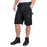 Lee Cooper Workwear Klassische Cargo-Shorts für Herren, Schwarz, 32W