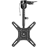 ELIVED Monitor & TV Deckenhalterung Klappbar für die meisten 14-42 Zoll Fernseher bis zu 10KG, max. VESA 200x200mm, Höhenverstellbare TV Halterung für Schrankwänden oder Schrägdach, EV3030