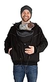 Viva la Mama - Männerjacke zum Babytragen Vorn, Allwetter, Softshell - Explorer - schwarz - L